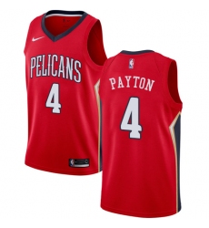 Men's Nike New Orleans Pelicans #4 Elfrid Payton Authentic Red NBA Jersey Statement Edition