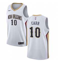 Women's Nike New Orleans Pelicans #10 Tony Carr Authentic White NBA Jersey - Association Edition