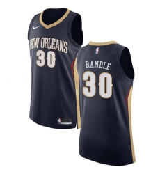 Men's Nike New Orleans Pelicans #30 Julius Randle Authentic Navy Blue NBA Jersey - Icon Edition