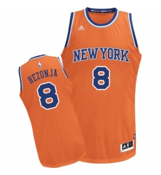 Women's Adidas New York Knicks #8 Mario Hezonja Swingman Orange Alternate NBA Jersey