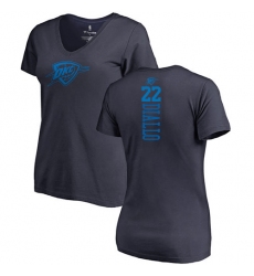 NBA Women's Nike Oklahoma City Thunder #22 Hamidou Diallo Navy Blue One Color Backer Slim-Fit V-Neck T-Shirt