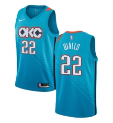 Youth Nike Oklahoma City Thunder #22 Hamidou Diallo Swingman Turquoise NBA Jersey - City Edition