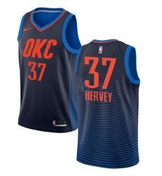 Women's Nike Oklahoma City Thunder #37 Kevin Hervey Swingman Navy Blue NBA Jersey Statement Edition