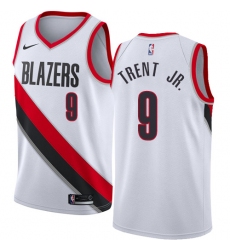 Women's Nike Portland Trail Blazers #9 Gary Trent Jr. Authentic White NBA Jersey - Association Edition