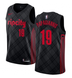 Women's Nike Portland Trail Blazers #19 Georgios Papagiannis Swingman Black NBA Jersey - City Edition
