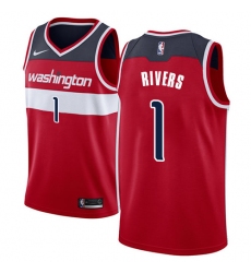 Men's Nike Washington Wizards #1 Austin Rivers Swingman Red NBA Jersey - Icon Edition