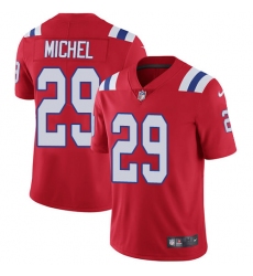 Men's Nike New England Patriots #29 Sony Michel Red Alternate Vapor Untouchable Limited Player NFL Jersey