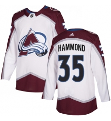 Men's Adidas Colorado Avalanche #35 Andrew Hammond Authentic White Away NHL Jersey