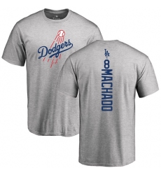 Men's Majestic Los Angeles Dodgers #8 Manny Machado Authentic Green Salute to Service MLB Jersey