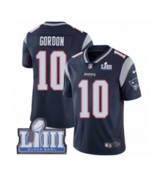 Men's Nike New England Patriots #10 Josh Gordon Navy Blue Team Color Vapor Untouchable Limited Player Super Bowl LIII Bound NFL Jersey
