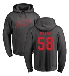NFL Nike Buffalo Bills #58 Matt Milano Ash One Color Pullover Hoodie