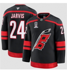 Men's Carolina Hurricanes #24 Seth Jarvis Black 2026 Stanley Cup Champions Home Stitched Jersey