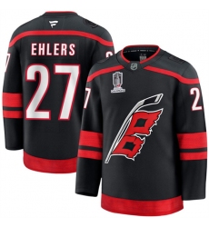 Men's Carolina Hurricanes #27 Nikolaj Ehlers Black 2026 Stanley Cup Champions Home Stitched Hockey Jersey