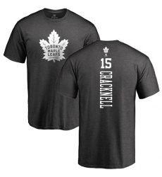 NHL Adidas Toronto Maple Leafs #15 Adam Cracknell Charcoal One Color Backer T-Shirt