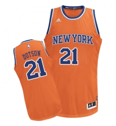 Men's Adidas New York Knicks #21 Damyean Dotson Swingman Orange Alternate NBA Jersey