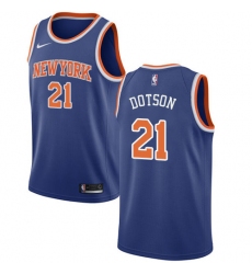 Youth Nike New York Knicks #21 Damyean Dotson Swingman Royal Blue NBA Jersey - Icon Edition