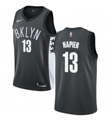Women's Nike Brooklyn Nets #13 Shabazz Napier Swingman Gray NBA Jersey Statement Edition