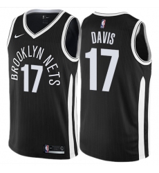 Youth Nike Brooklyn Nets #17 Ed Davis Swingman Black NBA Jersey - City Edition