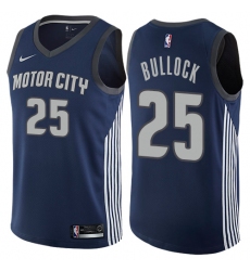 Youth Nike Detroit Pistons #25 Reggie Bullock Swingman Navy Blue NBA Jersey - City Edition