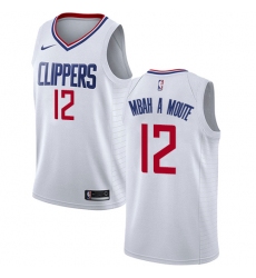Youth Nike Los Angeles Clippers #12 Luc Mbah a Moute Swingman White NBA Jersey - Association Edition