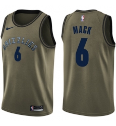Men's Nike Memphis Grizzlies #6 Shelvin Mack Swingman Green Salute to Service NBA Jersey