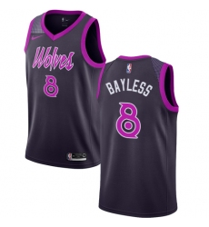 Men's Nike Minnesota Timberwolves #8 Jerryd Bayless Swingman Purple NBA Jersey - City Edition