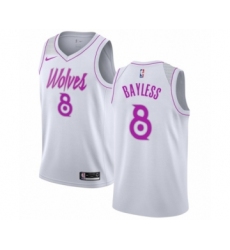 Women's Nike Minnesota Timberwolves #8 Jerryd Bayless White Swingman Jersey - Earned Edition