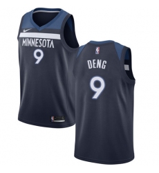 Men's Nike Minnesota Timberwolves #9 Luol Deng Swingman Navy Blue NBA Jersey - Icon Edition