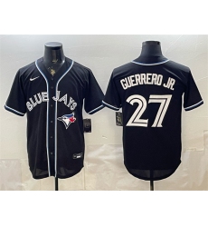 Men's Toronto Blue Jays #27 Vladimir Guerrero Jr. 2026 Fashion Replica Black Out Stitched Baseball Jersey