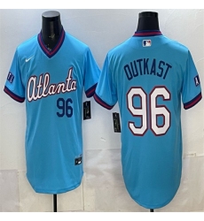 Men's Atlanta Braves #96 OutKast Powder Blue 2026 City Connect Stadium Stitched Baseball Jersey