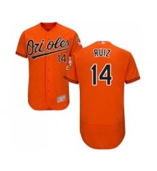 Men's Baltimore Orioles #14 Rio Ruiz Orange Alternate Flex Base Authentic Collection Baseball Jersey