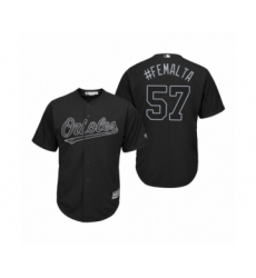 Men's Baltimore Orioles #57 Hanser Alberto Femalta Black 2019 Players Weekend Replica Jersey