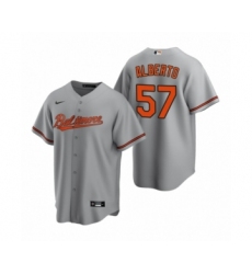 Men's Baltimore Orioles #57 Hanser Alberto Nike Gray Replica Road Jersey