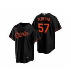 Women's Baltimore Orioles #57 Hanser Alberto Nike Black Replica Alternate Jersey