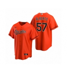 Women's Baltimore Orioles #57 Hanser Alberto Nike Orange 2020 Replica Alternate Jersey