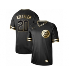 Men's Chicago Cubs #20 Brandon Kintzler Authentic Black Gold Fashion Baseball Jersey