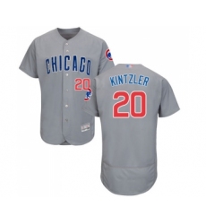 Men's Chicago Cubs #20 Brandon Kintzler Grey Road Flex Base Authentic Collection Baseball Jersey