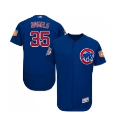 Men's Chicago Cubs #35 Cole Hamels Royal Blue Alternate Flex Base Authentic Collection Baseball Jersey