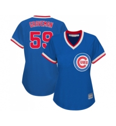 Women's Chicago Cubs #59 Kendall Graveman Authentic Royal Blue Cooperstown Baseball Jersey