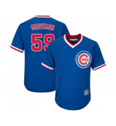 Youth Chicago Cubs #59 Kendall Graveman Authentic Royal Blue Cooperstown Cool Base Baseball Jersey