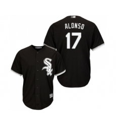 Youth Chicago White Sox #17 Yonder Alonso Replica Black Alternate Home Cool Base Baseball Jersey