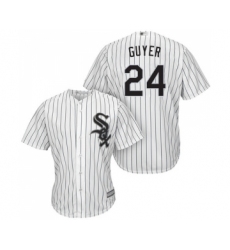 Youth Chicago White Sox #24 Brandon Guyer Replica White Home Cool Base Baseball Jersey