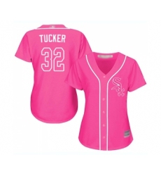 Women's Chicago White Sox #32 Preston Tucker Replica Pink Fashion Cool Base Baseball Jersey