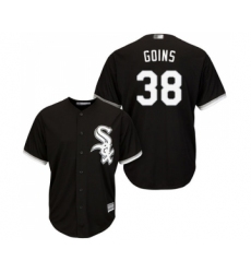 Youth Chicago White Sox #38 Ryan Goins Replica Black Alternate Home Cool Base Baseball Jersey