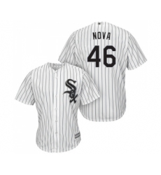 Men's Chicago White Sox #46 Ivan Nova Replica White Home Cool Base Baseball Jersey