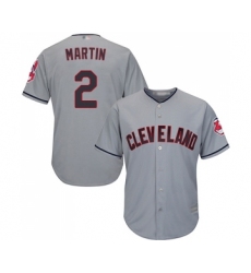 Youth Cleveland Indians #2 Leonys Martin Replica Grey Road Cool Base Baseball Jersey
