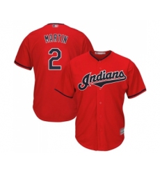 Youth Cleveland Indians #2 Leonys Martin Replica Scarlet Alternate 2 Cool Base Baseball Jersey