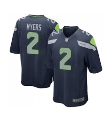 Men's Seattle Seahawks #2 Jason Myers Game Navy Blue Team Color Football Jersey