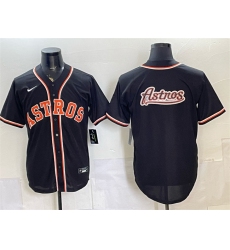 Men's Houston Astros Team Big Logo 2026 Fashion Replica Black Out Stitched Baseball Jersey