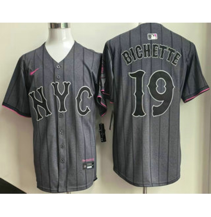 Men's New York Mets #19 Bo Bichette Gray City Connect Limited Jersey